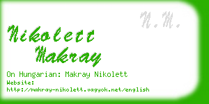 nikolett makray business card